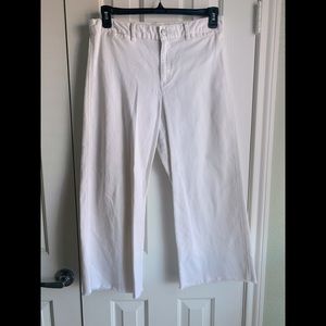 GAP Off White Cropped Wide Leg Jeans size 10